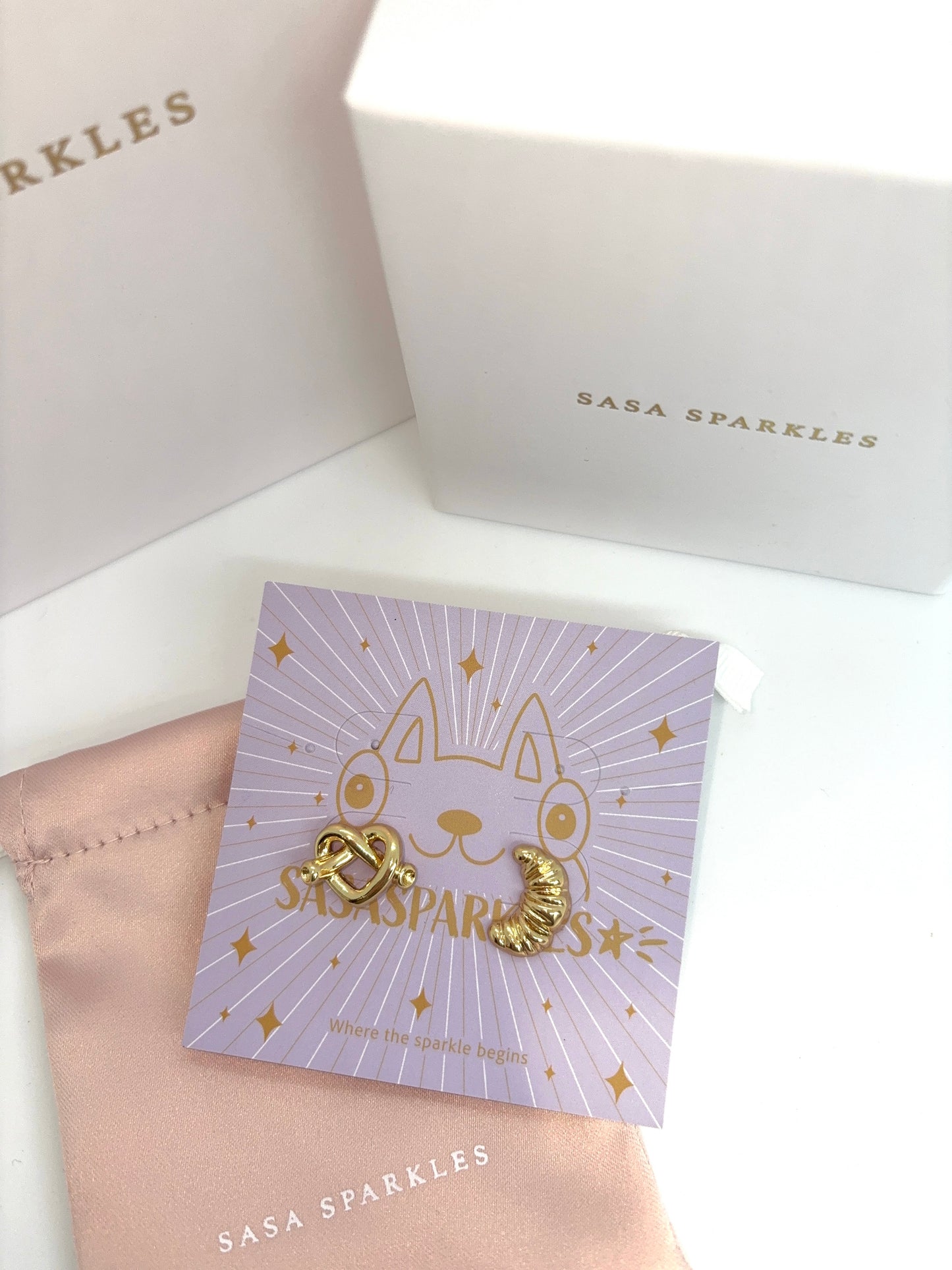Croissant & Bagel Earrings 可頌與貝果耳環