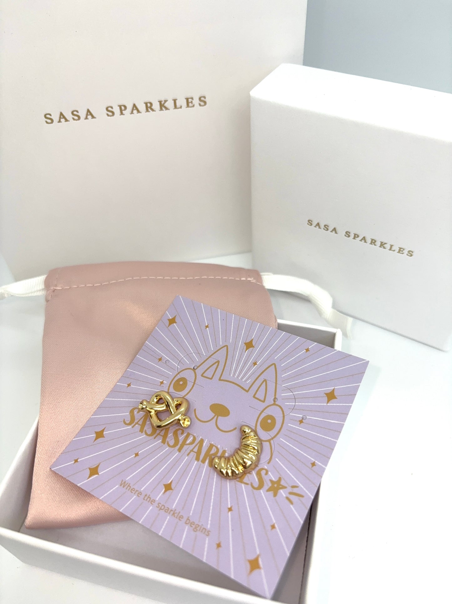 Croissant & Bagel Earrings 可頌與貝果耳環