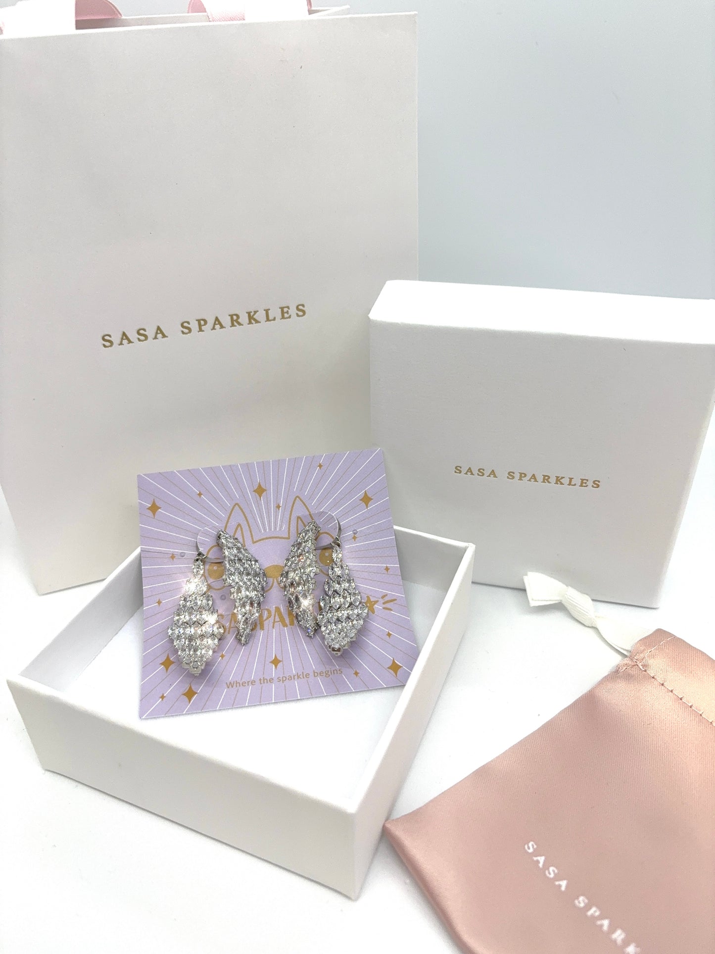 Sparkle Rhombus Earrings 閃閃菱形耳環