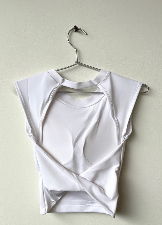 Backless Short-Sleeve Top