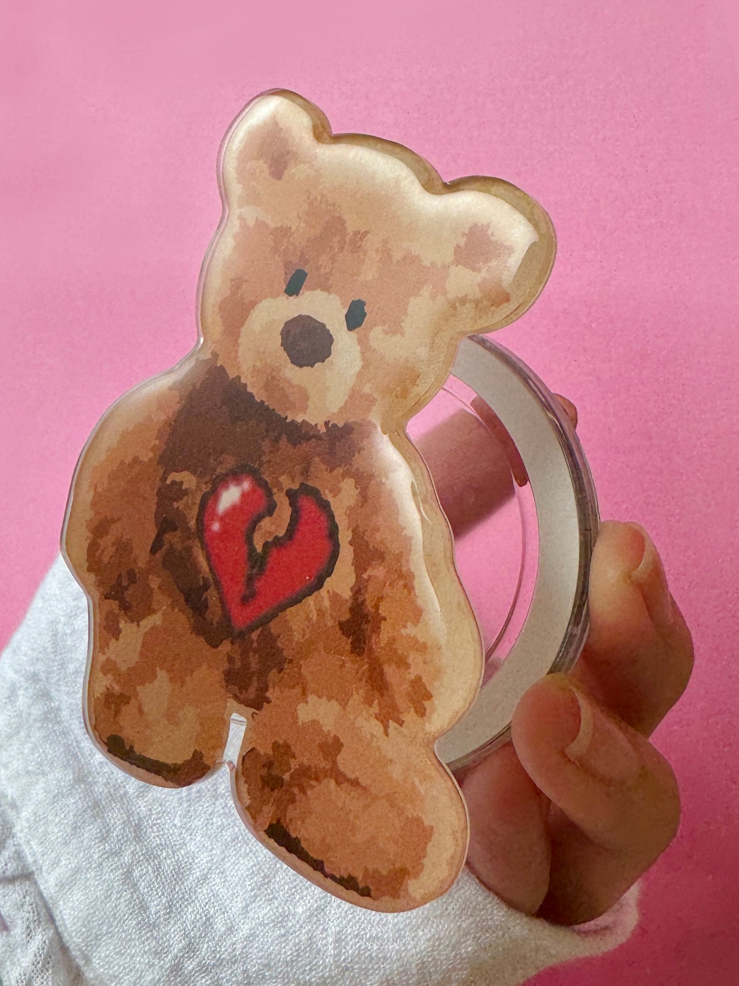 "Not-So-Heart Broken Bear" MagSafe Magnetic Phone Grip 🐻小熊手機磁吸支架