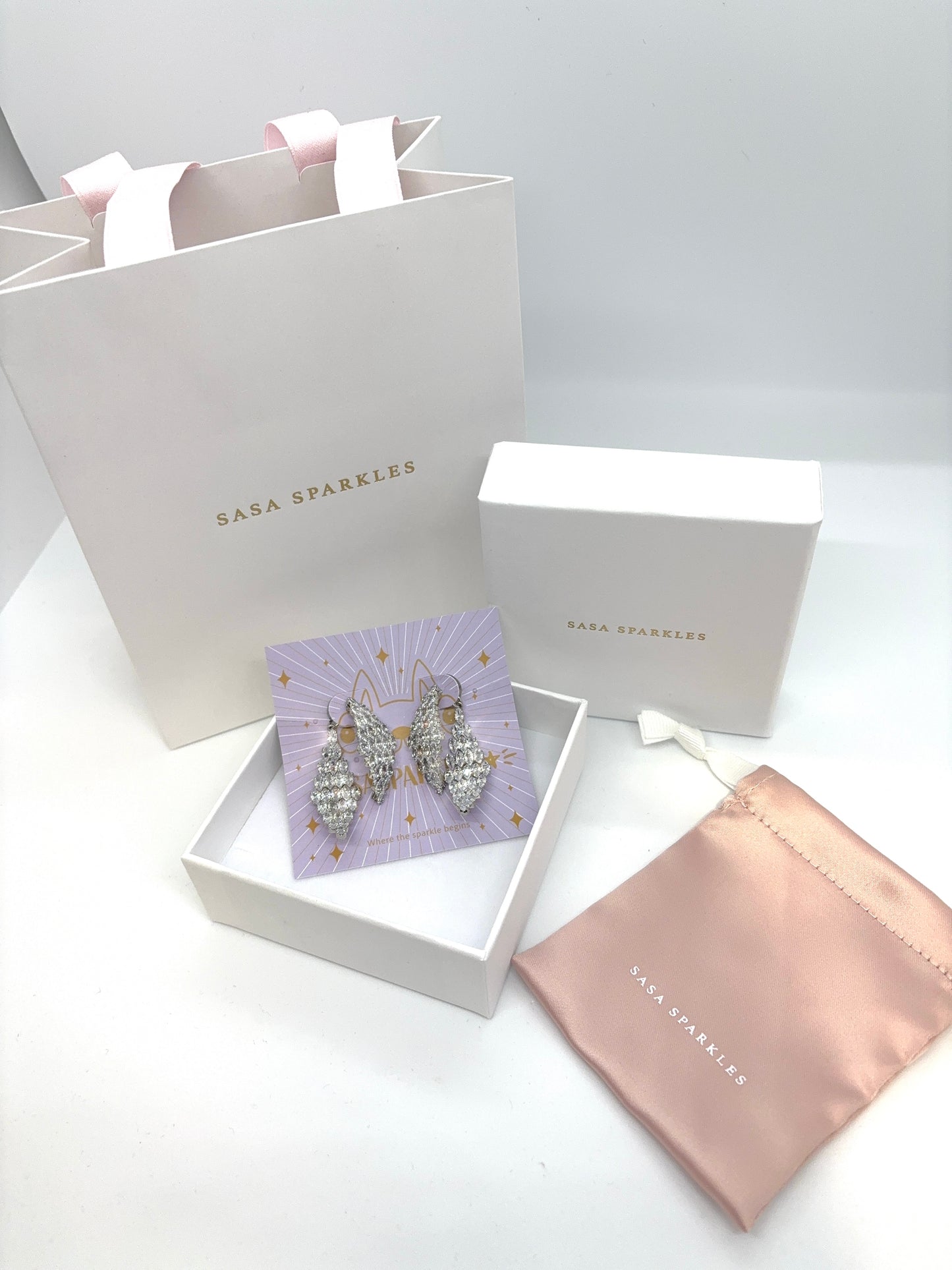 Sparkle Rhombus Earrings 閃閃菱形耳環