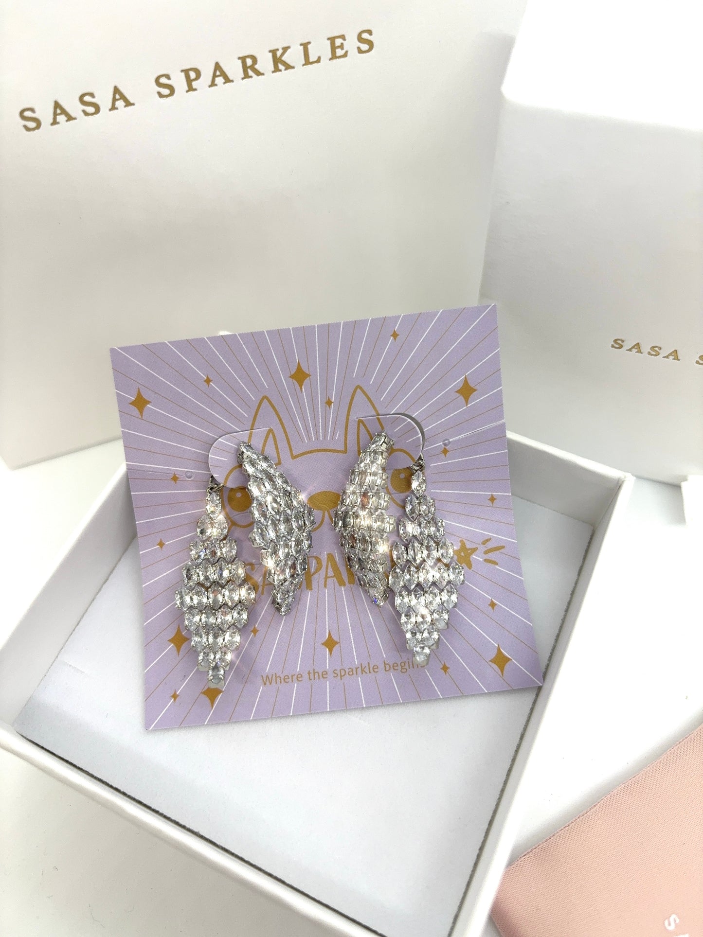 Sparkle Rhombus Earrings 閃閃菱形耳環