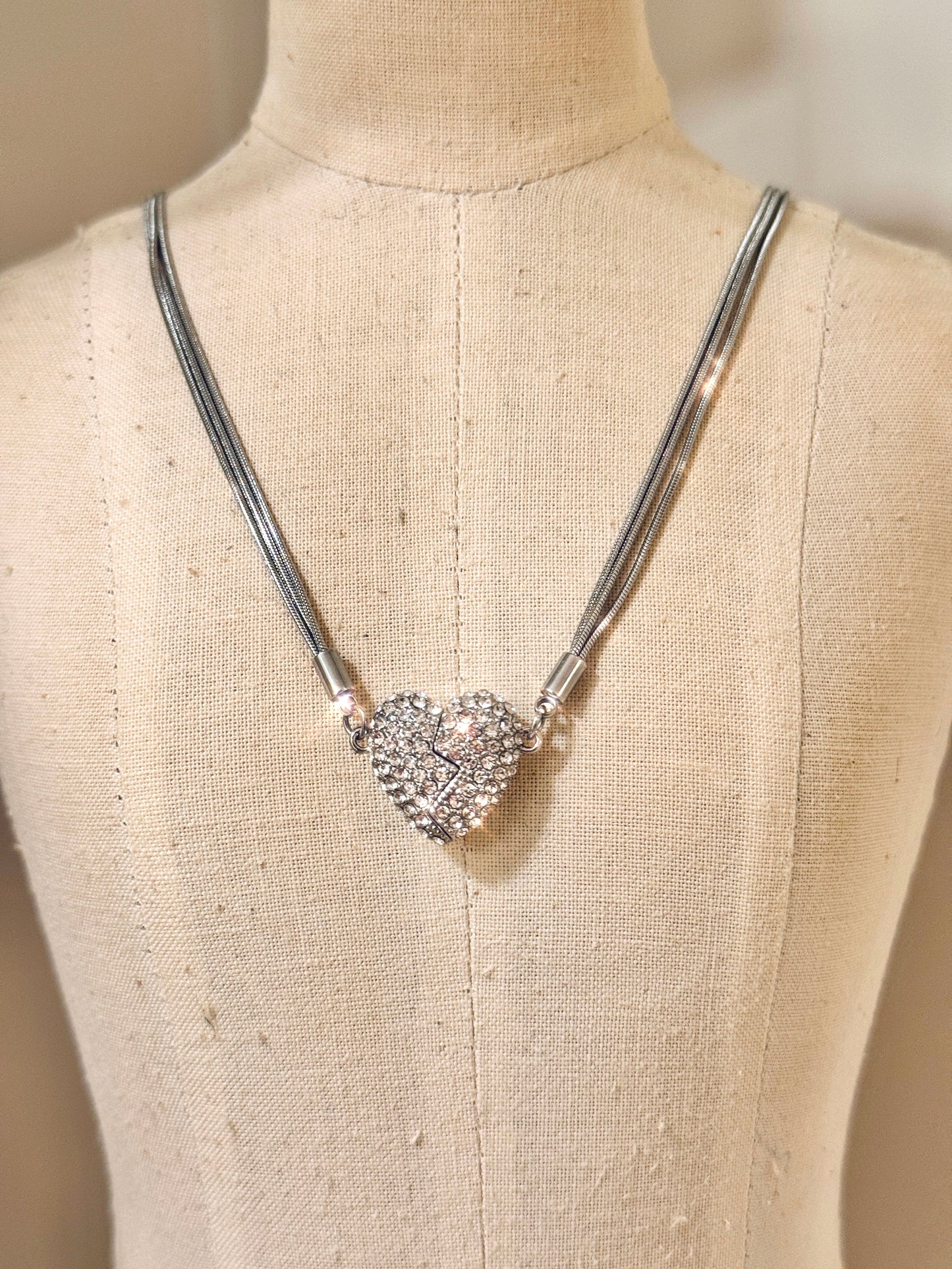 Not-So-Broken Heart Magnetic Necklace