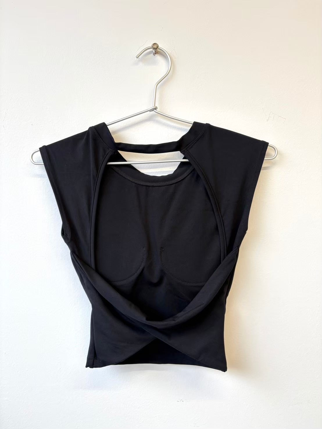 Backless Short-Sleeve Top