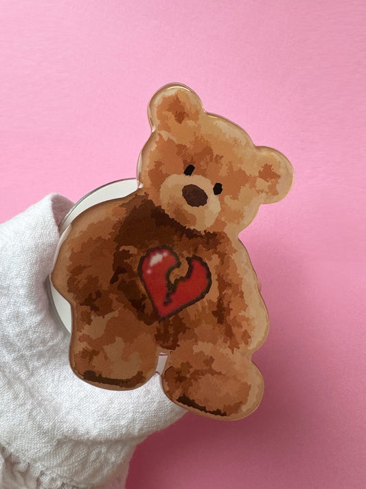"Not-So-Heart Broken Bear" MagSafe Magnetic Phone Grip 🐻小熊手機磁吸支架